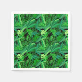 熱帯葉のヤシの木の スタンダードカクテルナプキン (正面)