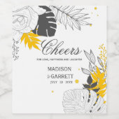 熱帯葉のワインラベル ワインラベル (シングルラベル)