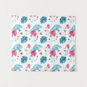 熱帯葉の三角形パターン タペストリー (正面(横))