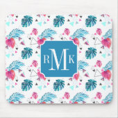 熱帯葉の三角形パターン マウスパッド (正面)