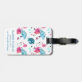 熱帯葉の三角形パターン ラゲッジタグ (裏面横)