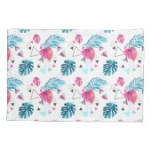 熱帯葉の三角形パターン 枕カバー (裏面-左)