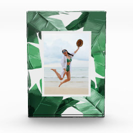 熱帯葉の写真のブロックフレーム フォトブロック