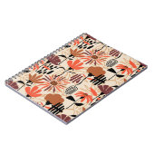 熱帯葉の手描きの継ぎ目のない模様。牡丹 ノートブック (左側)