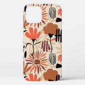 熱帯葉の手描きの継ぎ目のない模様。牡丹 Case-Mate iPhoneケース (裏面)