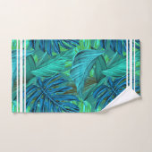熱帯葉の植物のジャングルの島パターン バスタオルセット (ハンドタオル)