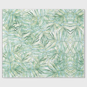 熱帯葉の水彩画 ラッピングペーパー (フラット)