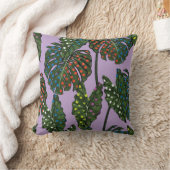 熱帯葉の継ぎ目のないパターンポップ・アートのカラフルa クッション (ブランケット)