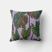 熱帯葉の継ぎ目のないパターンポップ・アートのカラフルa クッション (裏面)