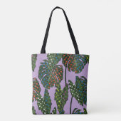 熱帯葉の継ぎ目のないパターンポップ・アートのカラフルa トートバッグ (裏面)