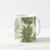 熱帯葉の継ぎ目のない模様 コーヒーマグカップ (正面右)