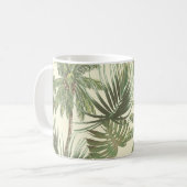 熱帯葉の継ぎ目のない模様 コーヒーマグカップ (正面左)