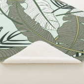 熱帯葉の継ぎ目のない模様  シェルパブランケット (3/4)