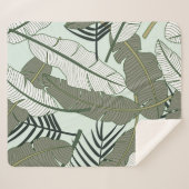 熱帯葉の継ぎ目のない模様  シェルパブランケット (正面(横))