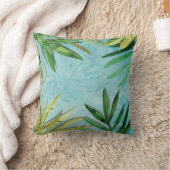 熱帯葉の背景 クッション (ブランケット)