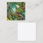熱帯葉の花々が有名 スクエア名刺 (正面/裏面)