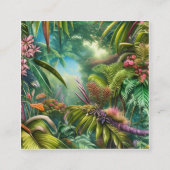 熱帯葉の花々が有名 スクエア名刺 (正面)