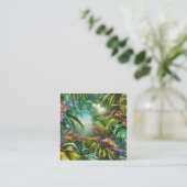熱帯葉の花々が有名 スクエア名刺 (スタンド正面)
