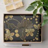 熱帯葉の花と継ぎ目のないパターン 薄葉紙 (ギフト)