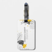 熱帯葉の花と花 ラゲッジタグ (裏面縦)