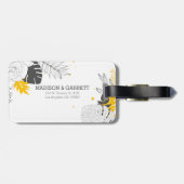 熱帯葉の花と花 ラゲッジタグ (裏面横)