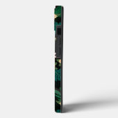 熱帯葉の花と黒いパターン Case-Mate iPhoneケース (裏面 / 左)