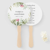 熱帯葉の花 ハンドファン (正面&裏面)