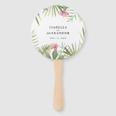 熱帯葉の花 ハンドファン (正面)