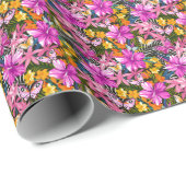 熱帯葉の花 ラッピングペーパー (ロールコーナー)