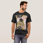 熱帯葉の花、手のパタ色彩の鮮やかーン。 Tシャツ (正面フル)