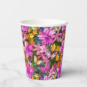熱帯葉の花 紙コップ (裏面)