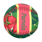 熱帯葉の花 野球ボール (正面左)