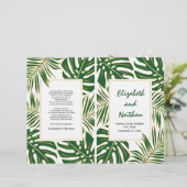 熱帯葉の金ゴールド折り畳み式結婚式 (スタンド正面)