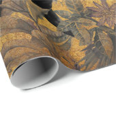 熱帯葉の、ヒョウとラン。シームレスなビント ラッピングペーパー (ロールコーナー)