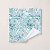 熱帯葉アクア    バスタオルセット (ウォッシュタオル)