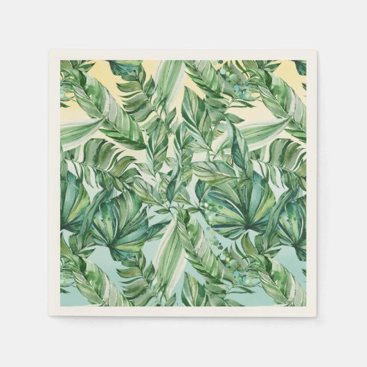 熱帯葉グラデーション スタンダードカクテルナプキン (正面)