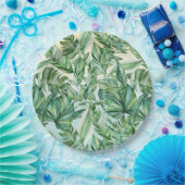 熱帯葉グラデーション ペーパープレート (パーティー)