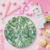 熱帯葉グラデーション ペーパープレート (パーティー)