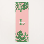 熱帯葉トレンディーモノグラム ヨガマット (正面)