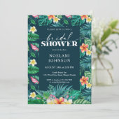 熱帯葉ハワイアンフローラブライダルシャワー 招待状 (スタンド正面)