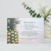 熱帯葉ハワイアン結婚詳細 エンクロージャーカード (スタンド正面)