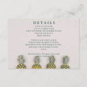 熱帯葉ハワイアン結婚詳細 エンクロージャーカード (正面)