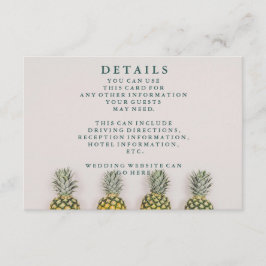 熱帯葉ハワイアン結婚詳細 エンクロージャーカード