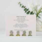 熱帯葉ハワイアン結婚詳細 エンクロージャーカード (スタンド正面)