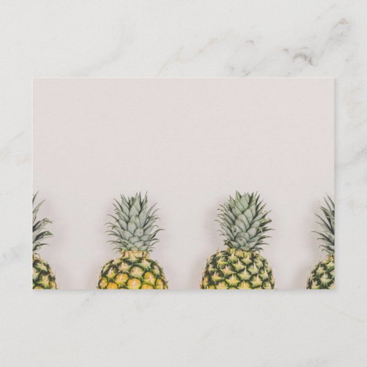 熱帯葉ハワイアン結婚詳細 エンクロージャーカード (裏面)