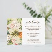 熱帯葉ハワイアン結婚詳細 招待状 (スタンド正面)