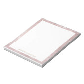 熱帯葉バラ金ゴールドフェイクフォイルモノグラム ノートパッド (回転)