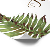 熱帯葉パイナップル赤ちゃんシャワーサイン ポスター (角)