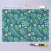 熱帯葉パターンティッシュペーパー 薄葉紙 (クラフト)