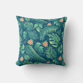 熱帯葉パターン装飾用クッション クッション